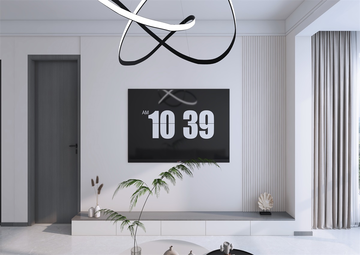 攬秀苑110㎡ | 小戶型裝修模板來了！現(xiàn)代簡約風+黑白灰百看不膩